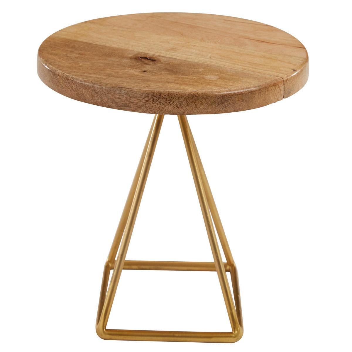 Wood/Gold Triangle Serving Stand Tall - Park Designs - The Fox Decor