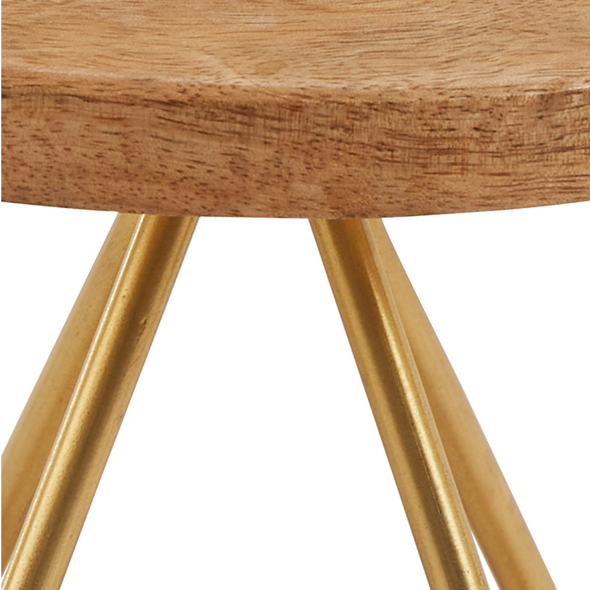 Wood/Gold Triangle Serving Stand Short - Park Designs