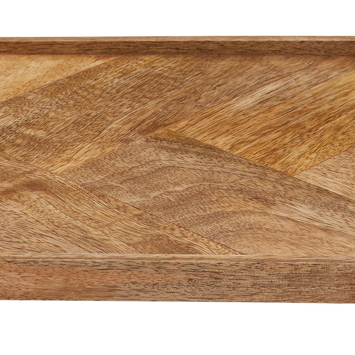 Herringbone Footed Serving Board Large - Park Designs - The Fox Decor
