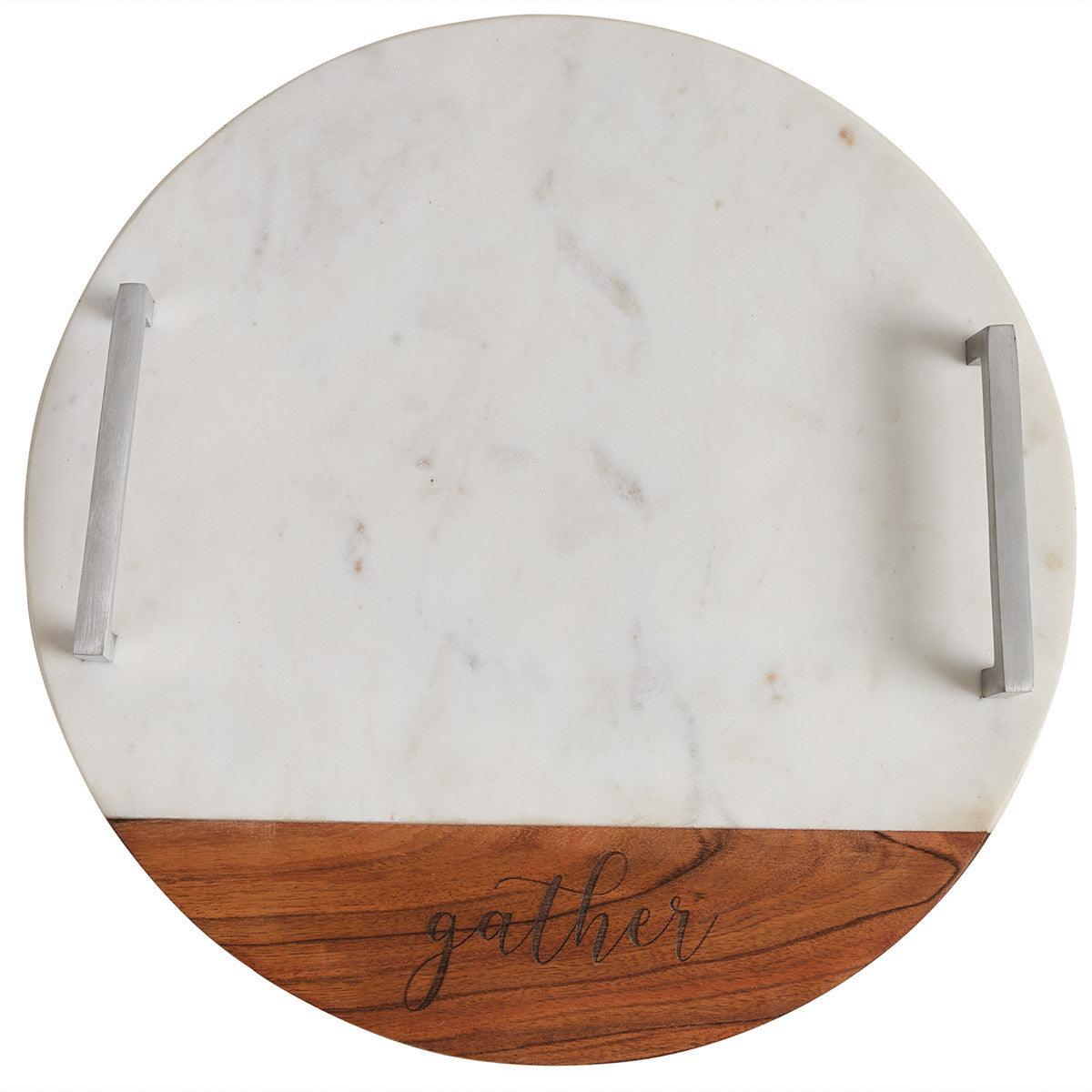Farmhouse Wood and Marble Charcuterie Board - Park Designs - The Fox Decor