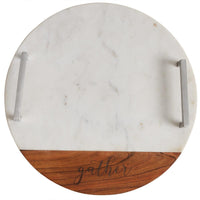 Farmhouse Wood and Marble Charcuterie Board - Park Designs - The Fox Decor
