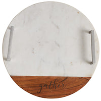 Thumbnail for Farmhouse Wood and Marble Charcuterie Board - Park Designs