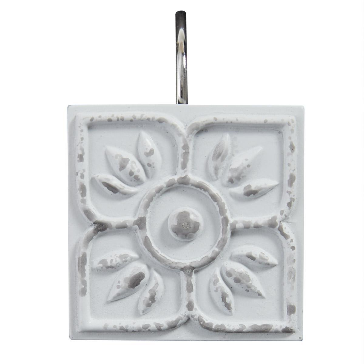 Distressed Tile Shower Curtain Hook Set of 12 - Park Designs - The Fox Decor
