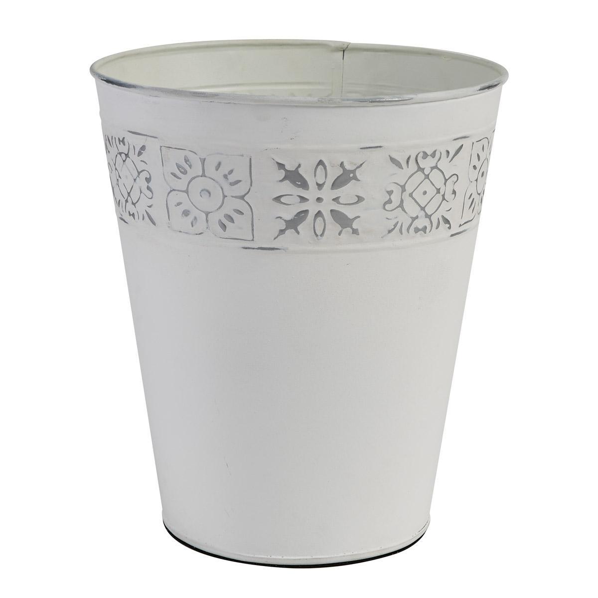 Distressed Tile Waste Basket - Park Designs - The Fox Decor