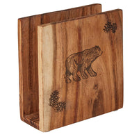 Rustic Wood Napkin Holder - The Fox Decor