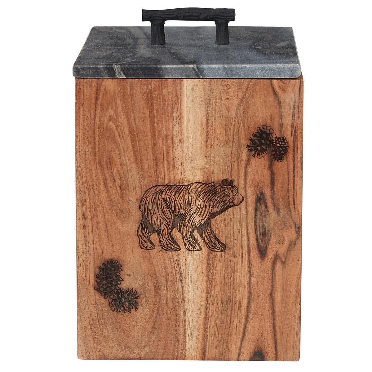 Rustic Wood Canister - Large Park Designs - The Fox Decor