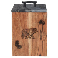 Thumbnail for Rustic Wood Canister - Large Park Designs - The Fox Decor