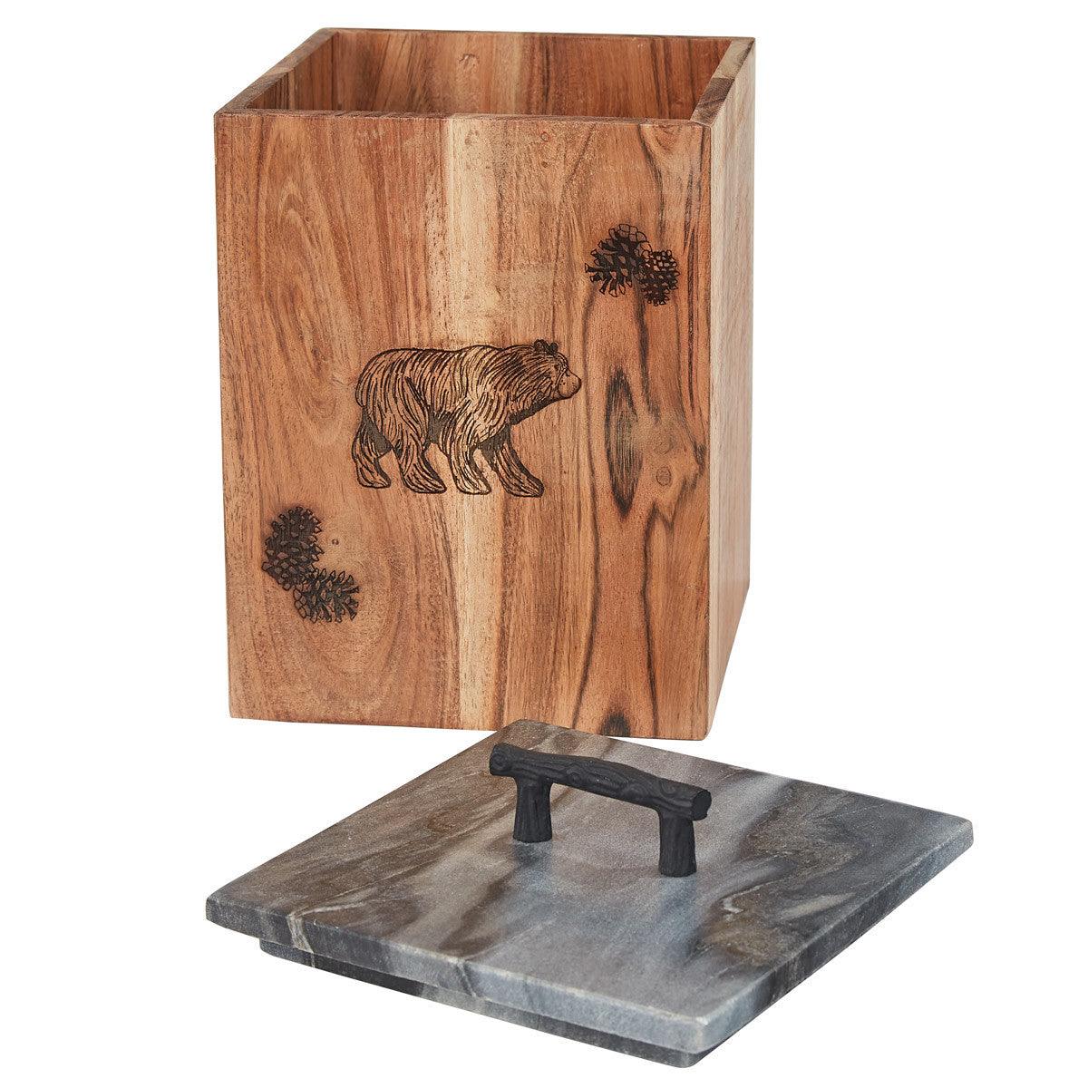 Rustic Wood Canister - Large Park Designs - The Fox Decor