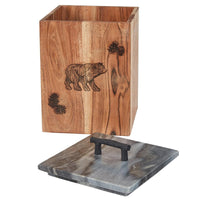 Thumbnail for Rustic Wood Canister - Large Park Designs - The Fox Decor