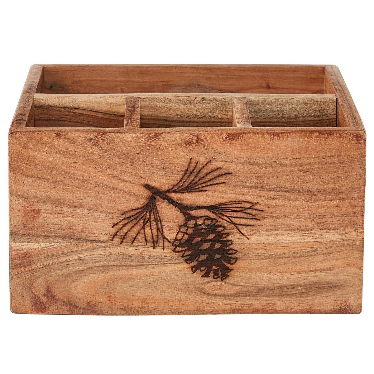 Rustic Wood Utensil Caddy - park Designs