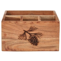 Rustic Wood Utensil Caddy - park Designs - The Fox Decor