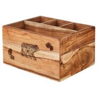 Rustic Wood Utensil Caddy - park Designs - The Fox Decor