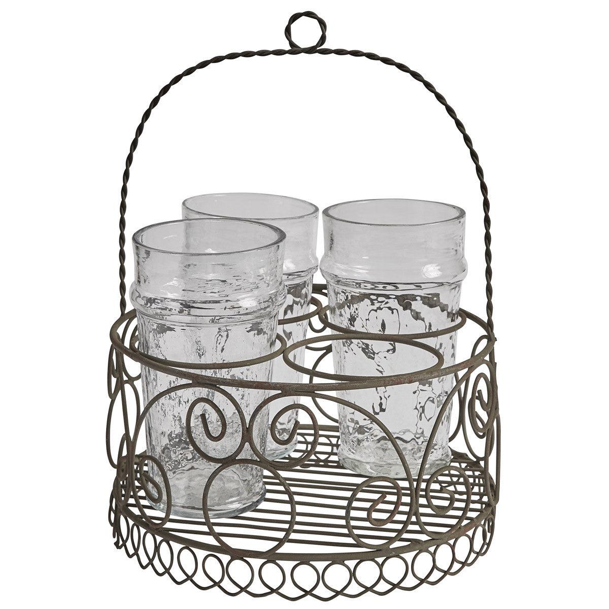 Albany Wire 4-Glass Holder - Park Designs - The Fox Decor