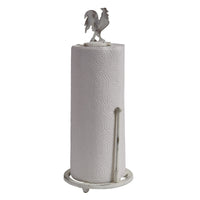 Thumbnail for Rooster Wood Paper Towel Holder - Distressed Cream Park Designs