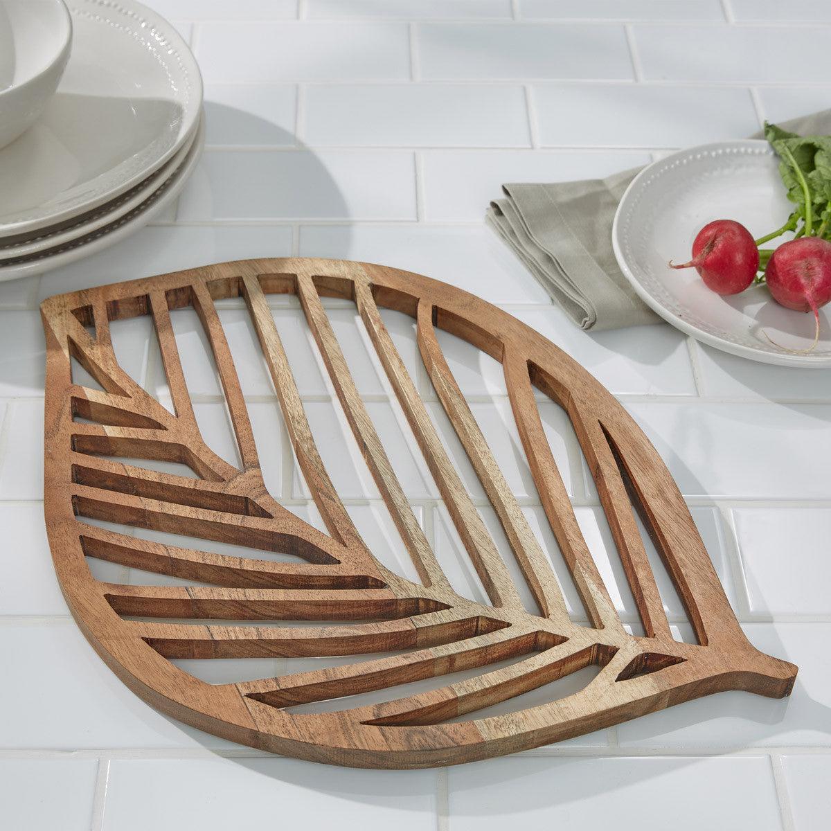 Leaf Wood Charger - Park Designs - The Fox Decor
