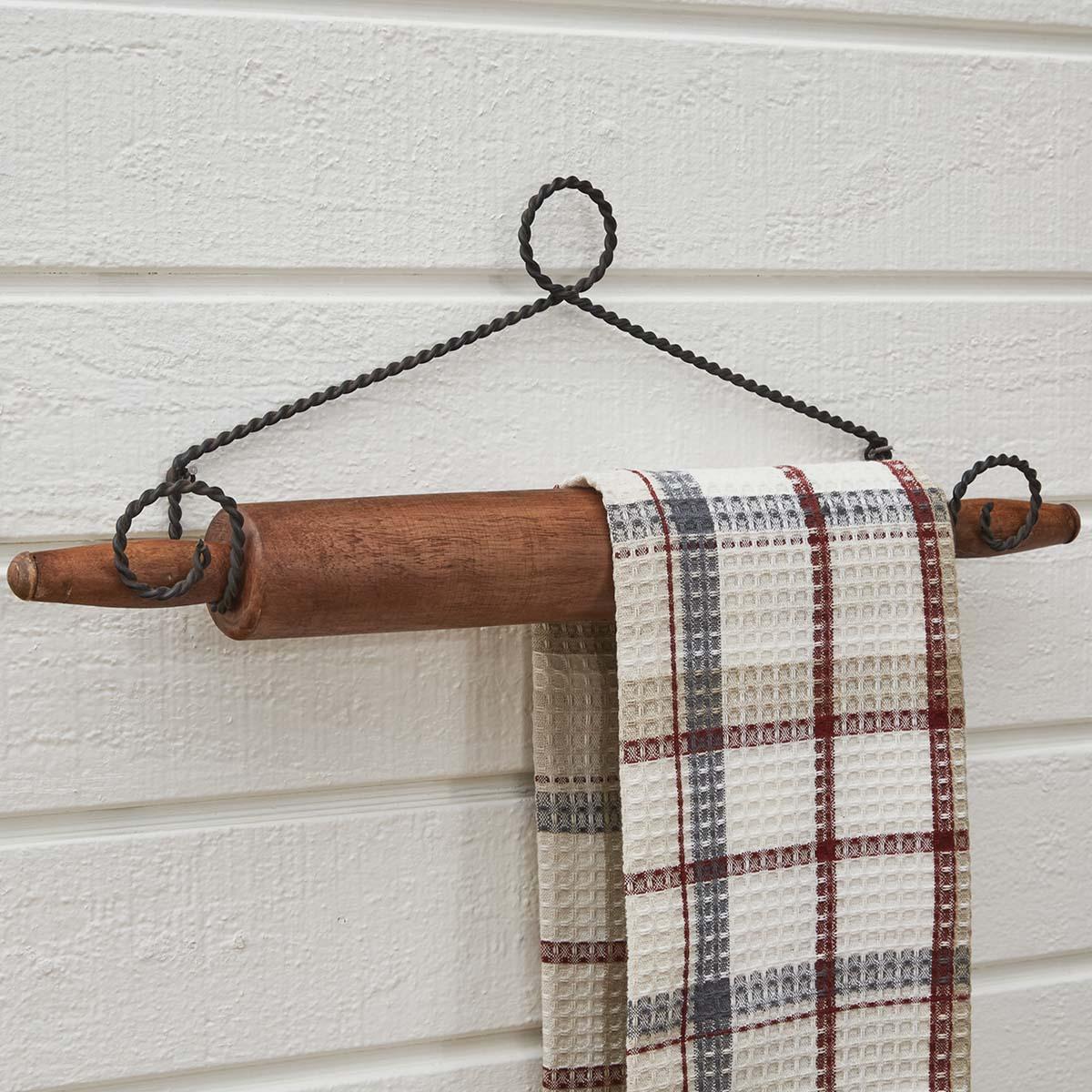Rolling Pin Dishtowel Holder - The Fox Decor