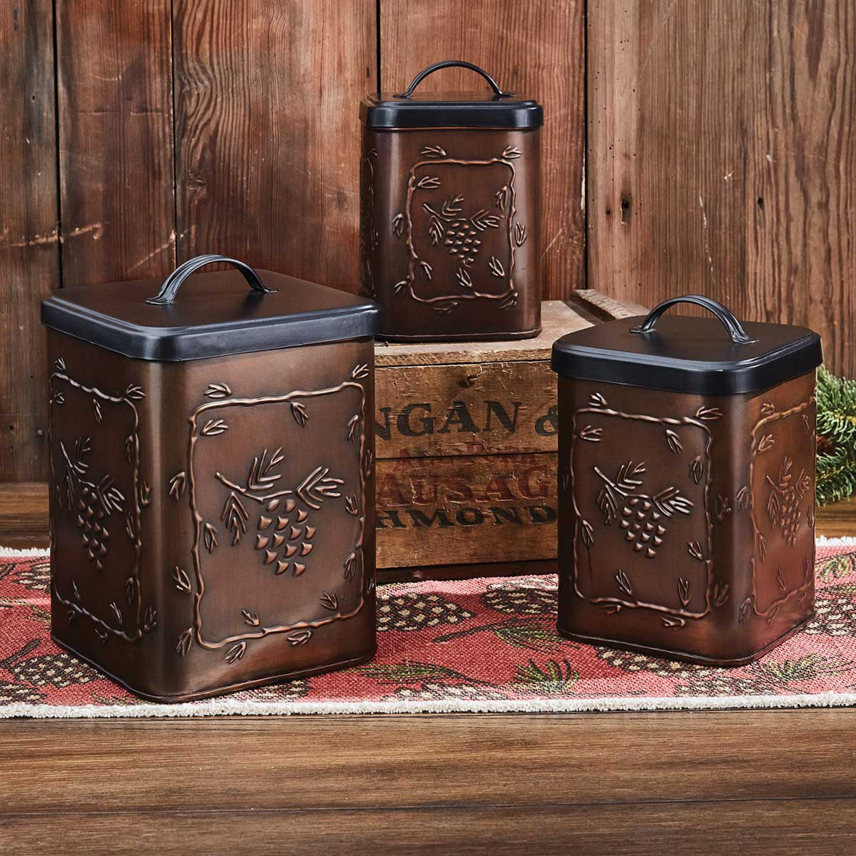 Valley Pine Canisters - Set of 3 - Park Designs