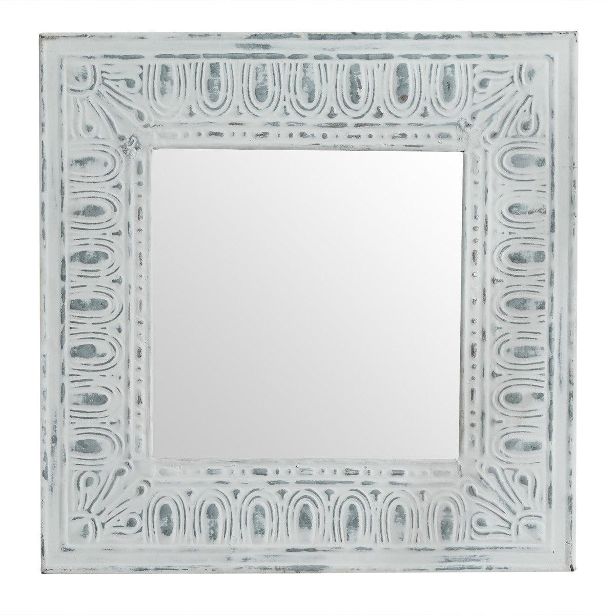 Distressed Tile Mirror - Cream - Park Designs - The Fox Decor