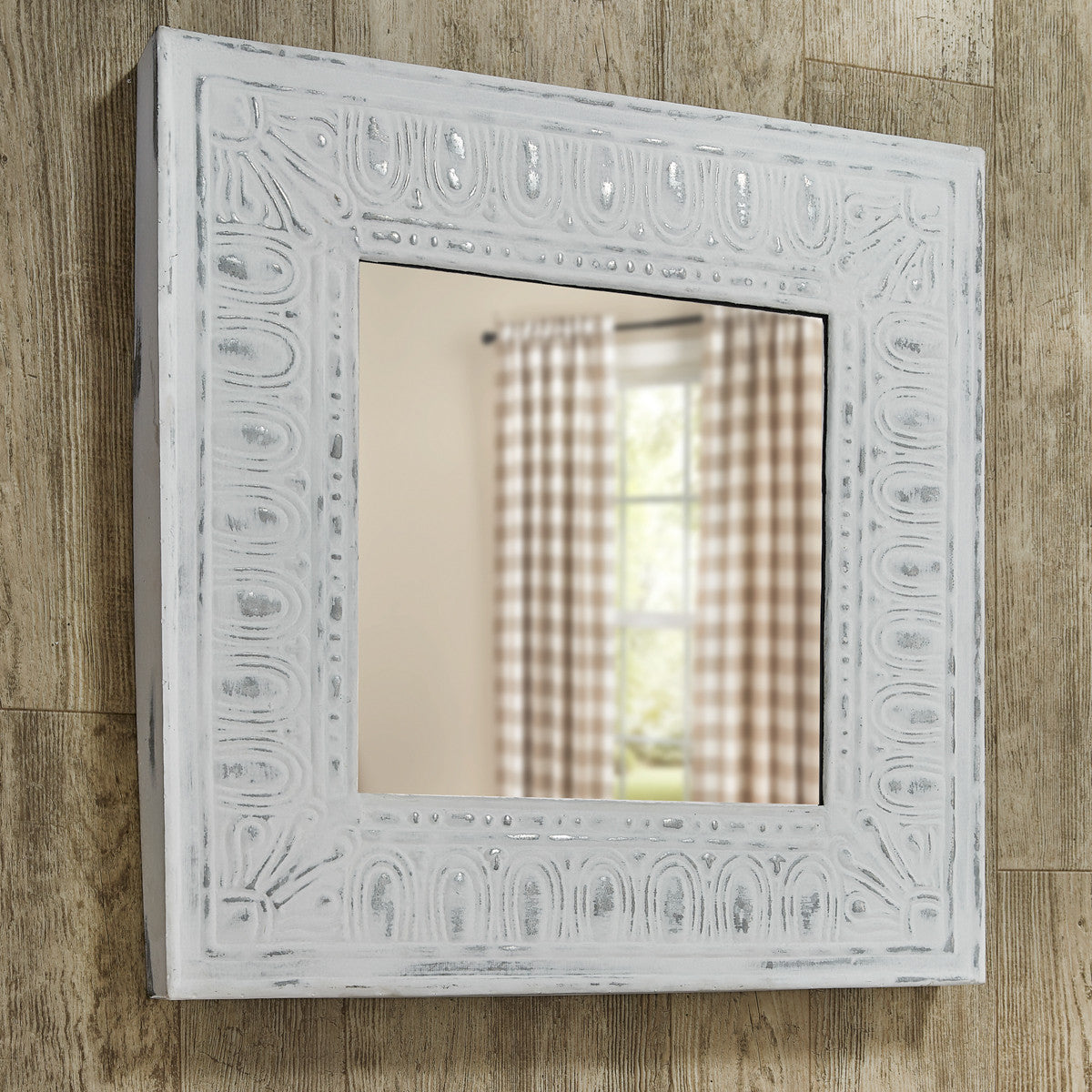 Distressed Tile Mirror - Cream - Park Designs