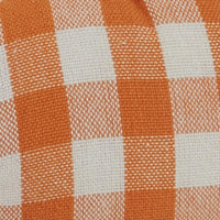 Short Orange And Cream Check Pumpkin - The Fox Decor