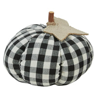 Short Black And Cream Check Pumpkin - The Fox Decor