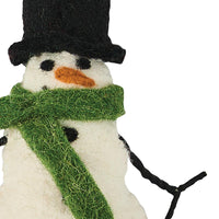 Snowman Wool Felt Ornament - The Fox Decor