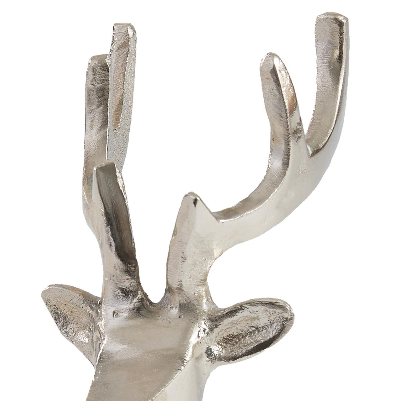 Sitting Silver Reindeer - The Fox Decor