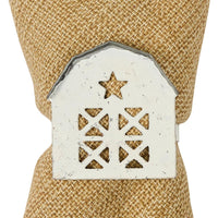 Barn Napkin Ring - Distressed White Set of 12 Park Designs - The Fox Decor