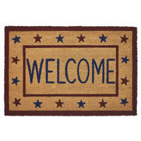 Patriotic Stars Welcome Coir Rug Rect 20x30 VHC Brands