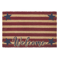 Patriotic Stripes Coir Welcome Rug Rect 20x30 VHC Brands
