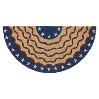 Bunting Flag Coir Rug Half Circle 16.5x33 VHC Brands