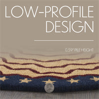 Bunting Flag Coir Rug Half Circle 16.5x33 VHC Brands