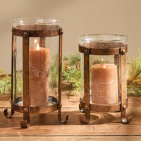 Thumbnail for Strap Metal Pillar Holder Tall - Set of 2 Park Designs - The Fox Decor