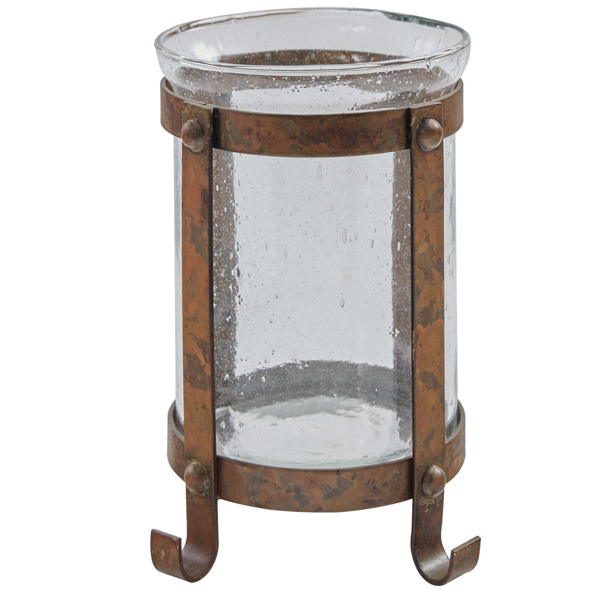 Strap Metal Pillar Holder Short - Set of 2 Park Designs - The Fox Decor