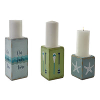 Thumbnail for Lake House Pillar Holders - Set Of 2 Park Designs - The Fox Decor