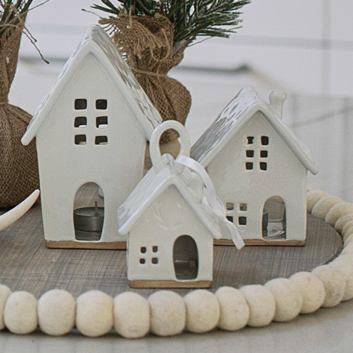 Ceramic Tealight House - Large Park Designs - The Fox Decor