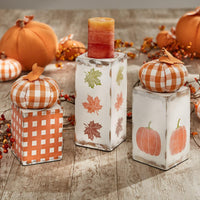 Thumbnail for Fall Pillar Holders - Set of 3 - Park Designs