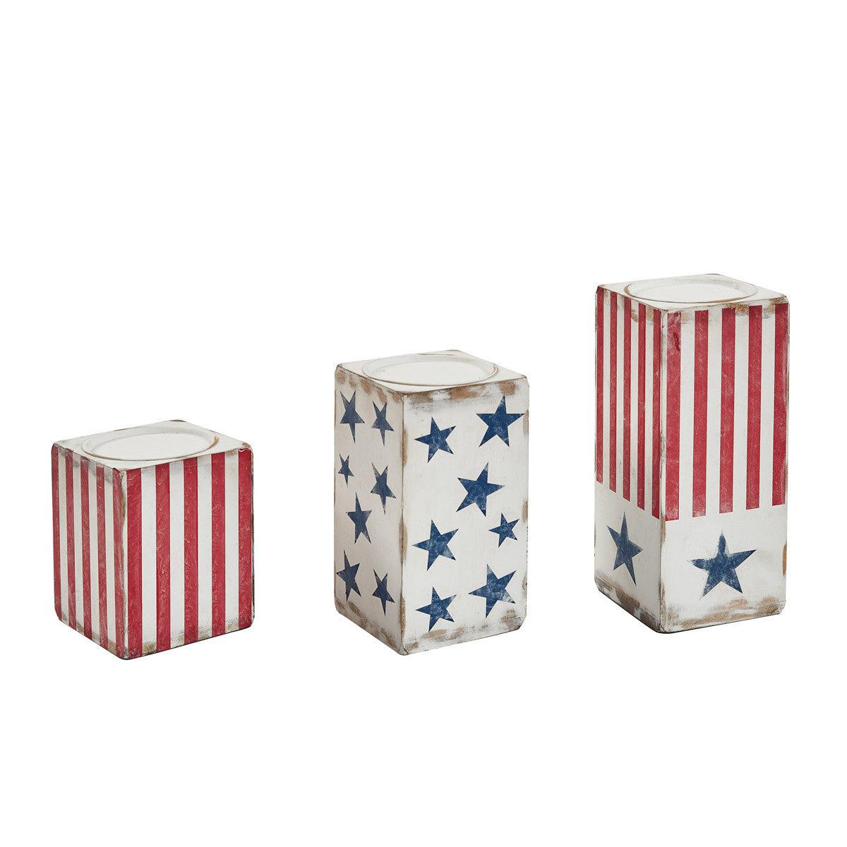 Star Spangled Candlesticks - Set of 3 - Park Designs