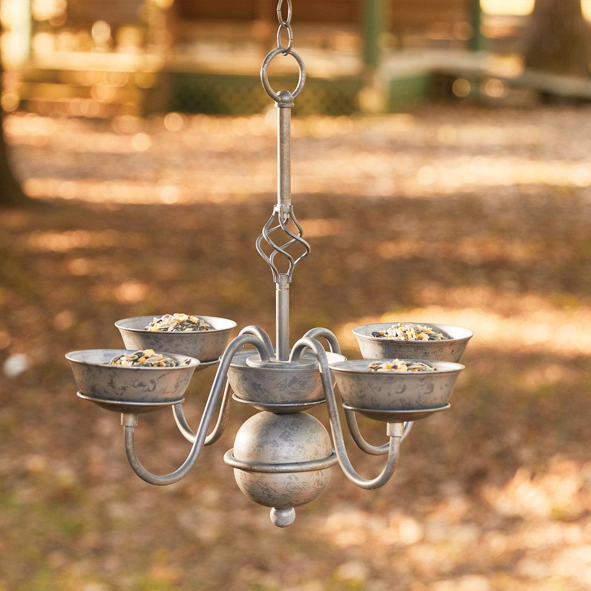 Vintage Pillar Chandelier and Bird Feeder - Park Designs