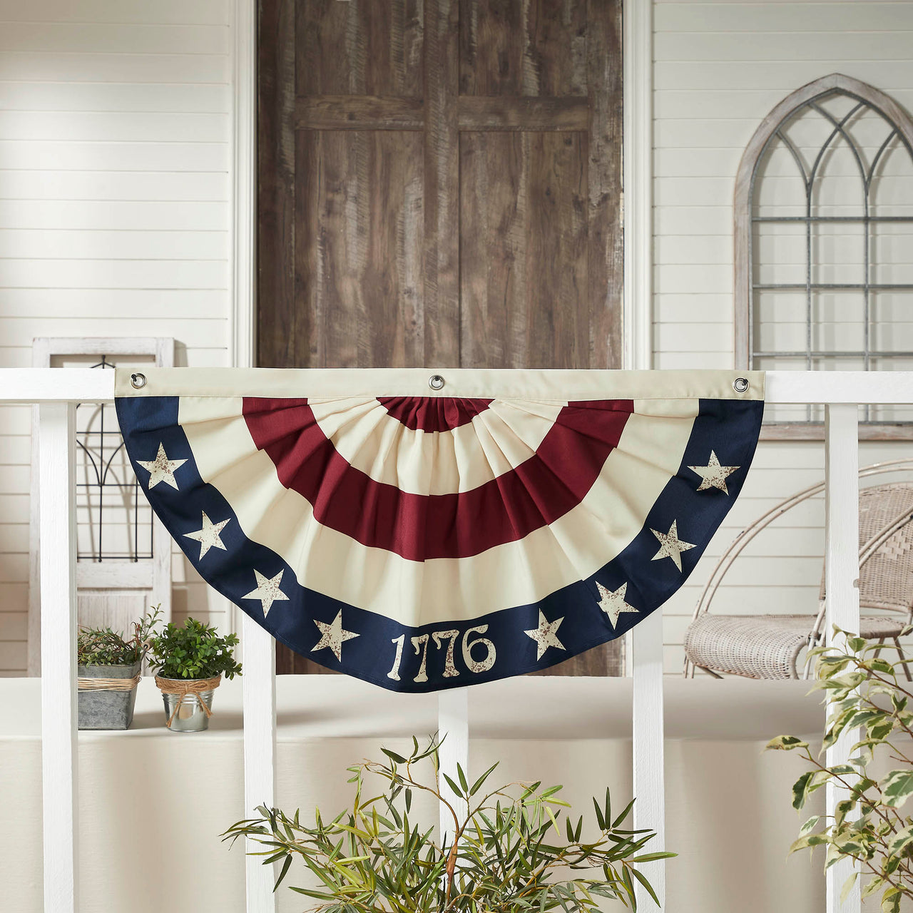 My Country 1776 USA Bunting Flag 18x36 - VHC Brands