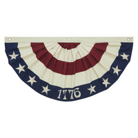 My Country 1776 USA Bunting Flag 18x36 - VHC Brands