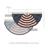 My Country Stars & Stripes Bunting Flag 12x24 - VHC Brands