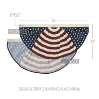 My Country Stars & Stripes Bunting Flag 18x36 - VHC Brands