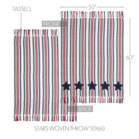 Hatteras Stars Woven Throw 50x60 - VHC Brands