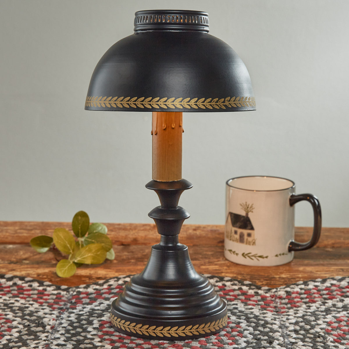 Black Tole Accent Lamp with Shade - Park Designs