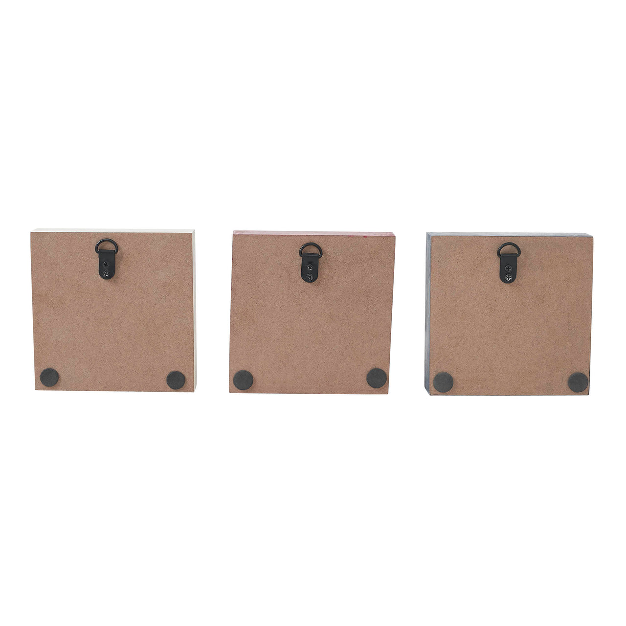 RWB Star MDF Block Signs Set of 3 5x5x1 VHC Brands