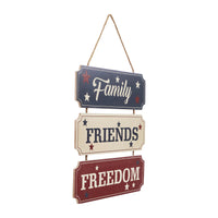 Family Friends Freedom MDF Wall Hanging 12x12 VHC Brands