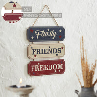 Family Friends Freedom MDF Wall Hanging 12x12 VHC Brands