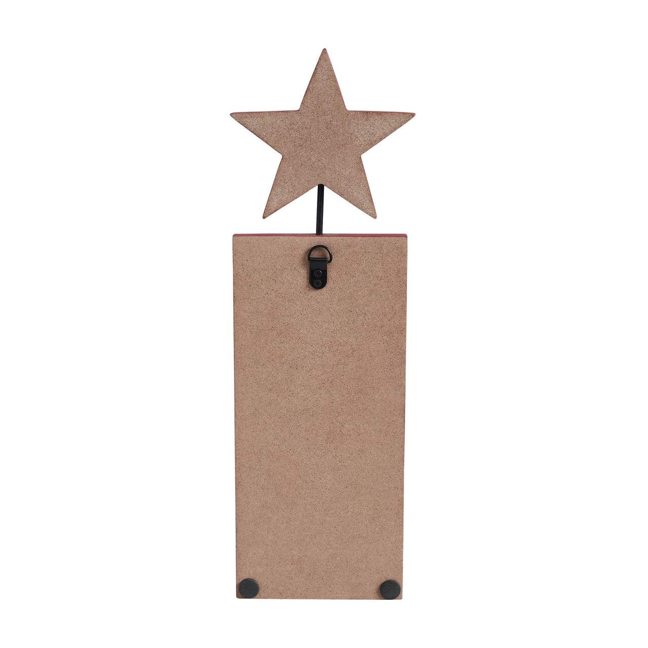 HOME w/ Star In Red Outline MDF Wall Hanging 16x5 VHC Brands