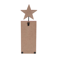 HOME w/ Star In Red Outline MDF Wall Hanging 16x5 VHC Brands